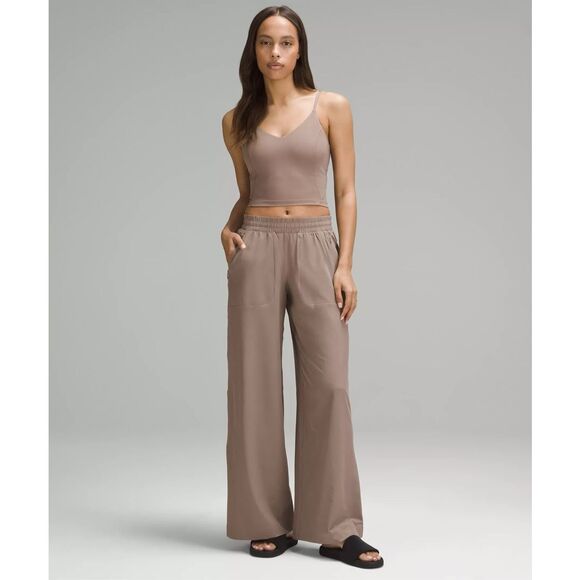 Lululemon Swift Mid Rise Wide Leg Pants size 0 Blush Pink Taupetastic - Picture 1 of 14